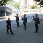 Il prefetto visita le forze dall'ordine presso